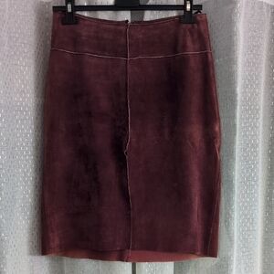 bebe Women's Suede Pencil Skirt in Muted Purple
